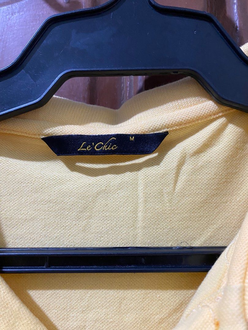 Le Chic Polo in Yellow (Category: Blouses) located in Caloocan City. Submitted by michdeclutter (Listing ID 1371613297, Image 2). Description: Bought in SM Dept. Store Used once only Mop: Gcash only Mod: Lalamove or j&t.
