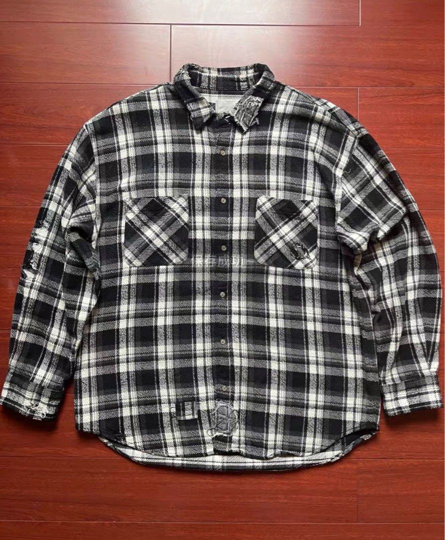 MADNESS SHREDDED CHECK SHIRT 24AW, 男裝, 運動服裝- Carousell MADNESS SHREDDED CHECK SHIRT 24AW, 男裝, 運動服裝- Carousell