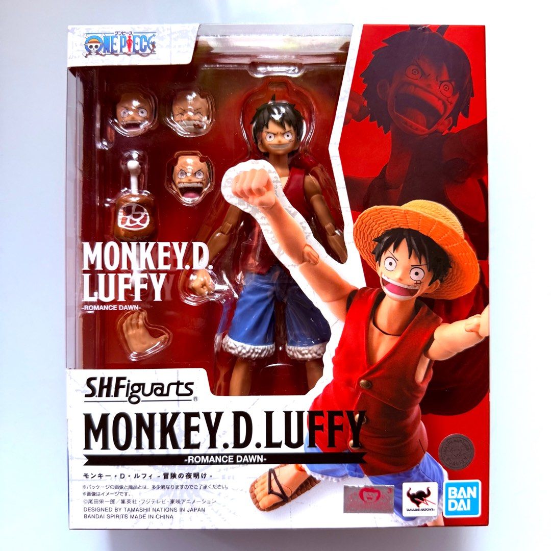MISB Bandai s.h.figuarts Monkey D Luffy Romance Dawn Body + Option Parts Set of 2 Boxes SHFiguarts SHF Action Figure, Authentic, New, Sealed & Unopened in Mint Condition Box (Category: Toy Figures) located in Singapore. Submitted by tudor8 (Listing ID 1371681090, Image 2). Description: Authentic, New, Sealed & Unopened in Mint Condition Box 😊 Fixed price please, thanks 😊 First come first served basis while stocks last :) Items sold are not exch