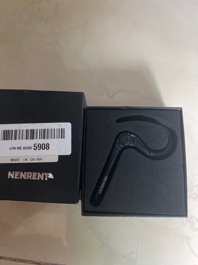NENRENT S580 Bluetooth Headset,Longest Call Time Up to 12-15 Hour Right Ear Wireless Headphone Earphone Earpiece with Mic Hands-Free Calls Black 1 Piece (Category: Earphones) located in Singapore. Submitted by MEDMX (Listing ID 1371572582, Image 3). Description: 1, Ergonomics Design: The NENRENT S580 Headset is designed according to ergonomics and the S580 is the longest Call time Headset in the Currently, It’s extremely Lightweight, Crafted with