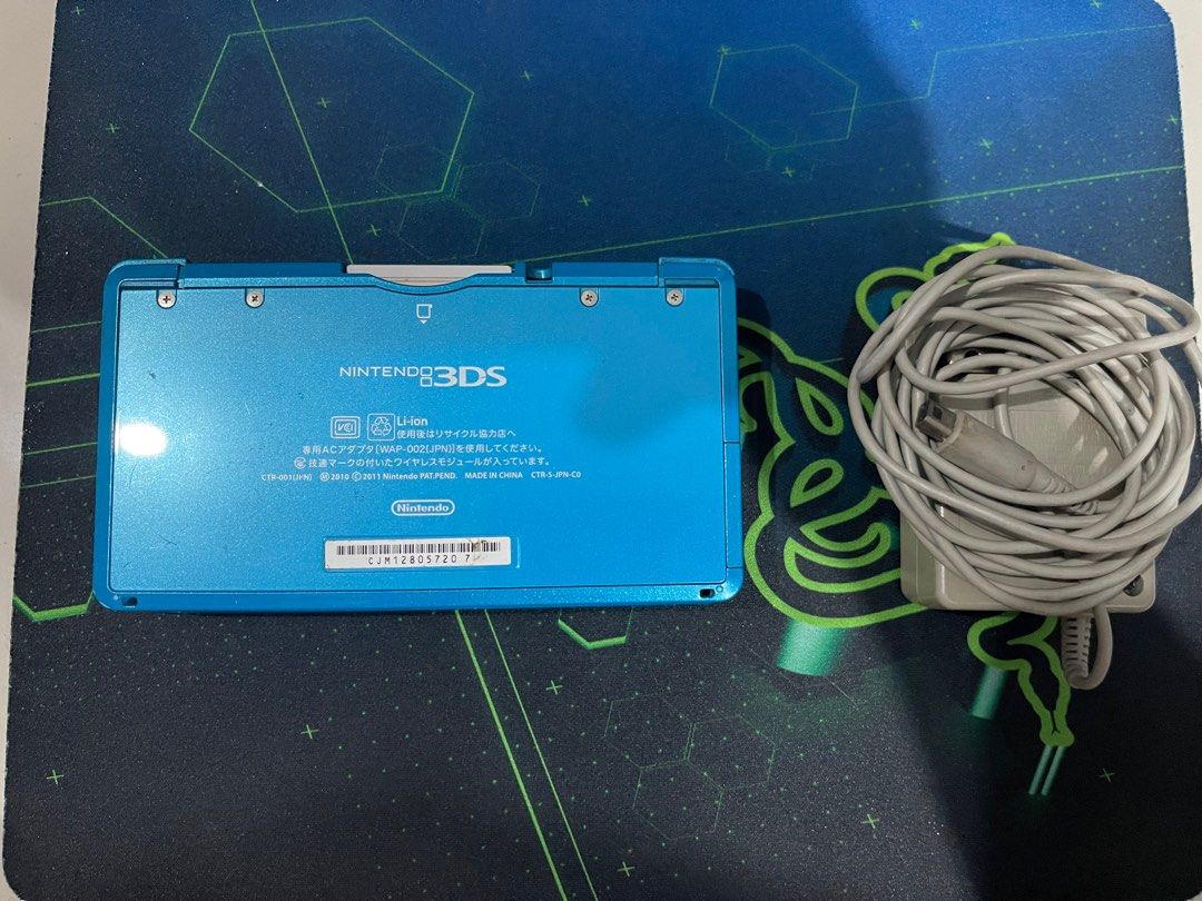 Nintendo 3DS Console Light Blue Japan Model Rare (Category: Nintendo) located in Rizal. Submitted by chocomallowpiestuffies (Listing ID 1371696452, Image 2). Description: For sale: Rare Color Nintendo 3DS Console Light Blue Japan Model Inclusions: - Unit itself - Charger 110V All buttons are clickable 3D mode working Loud speakers Long Battery Life No ghost movement Honest Issue: - Upper Screen have black dots on left side but barely noticeable w