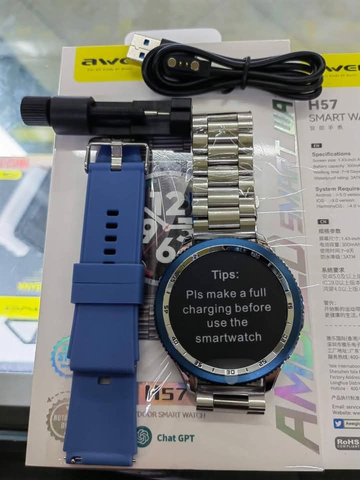 ORIGINAL NEW MODEL AWEI H57 SMART WATCH (Category: Luxury Watches) located in Manila. Submitted by iliasjen (Listing ID 1371622934, Image 2). Description: ORIGINAL NEW MODEL AWEI H57 SMART WATCH.
