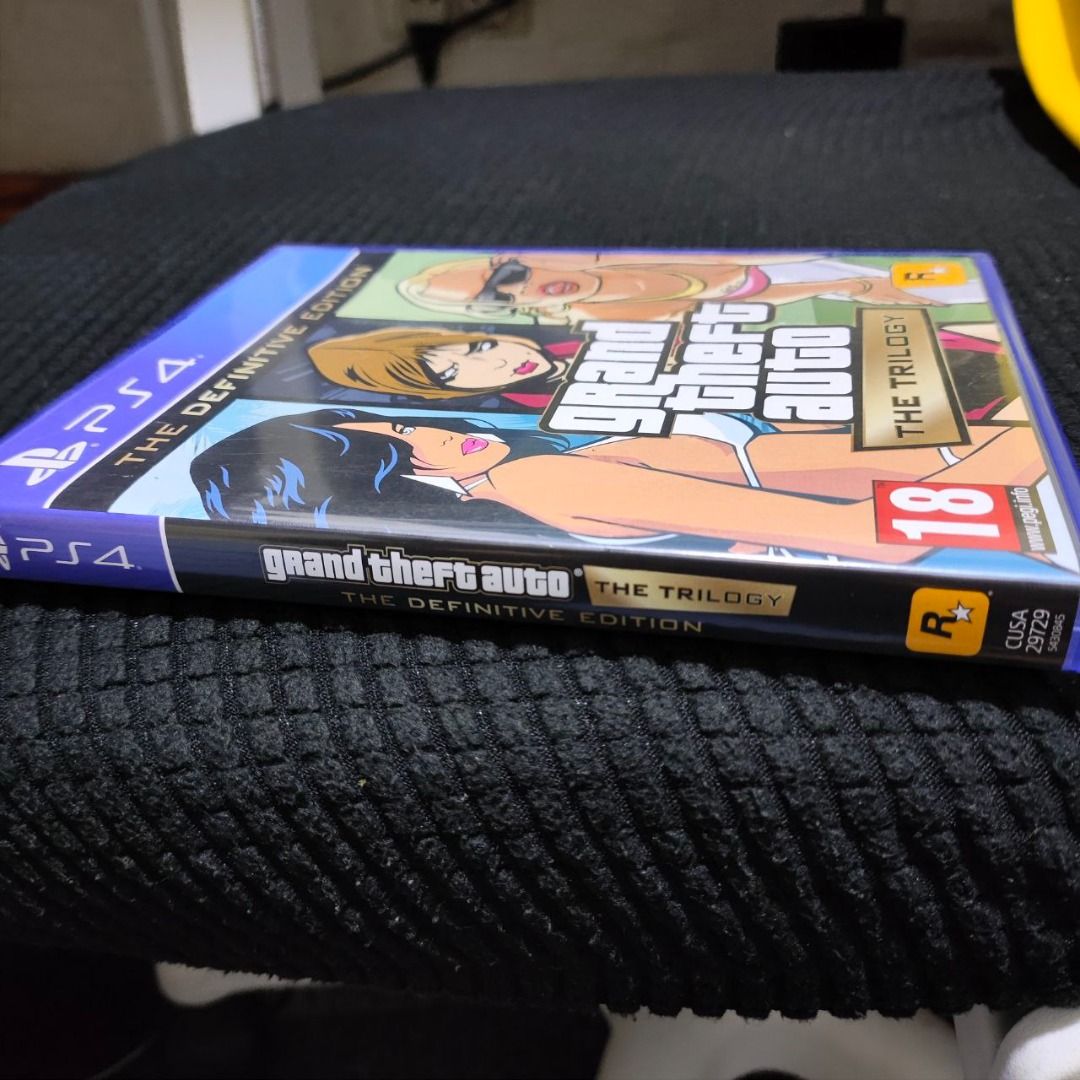 PS4 GTA TRILOGY (Grand Theft Auto) R2 VERSION (Category: PlayStation) located in Pililla. Submitted by kooori (Listing ID 1371582125, Image 2). Description: PS4 GTA TRILOGY (Grand Theft Auto) R2 VERSION Open for checking and testing thru video call, or pick up sa address ko. Loc. Baras, Tanay, Antipolo, Taytay. If meet up po sa malayo, add for transport fee. .