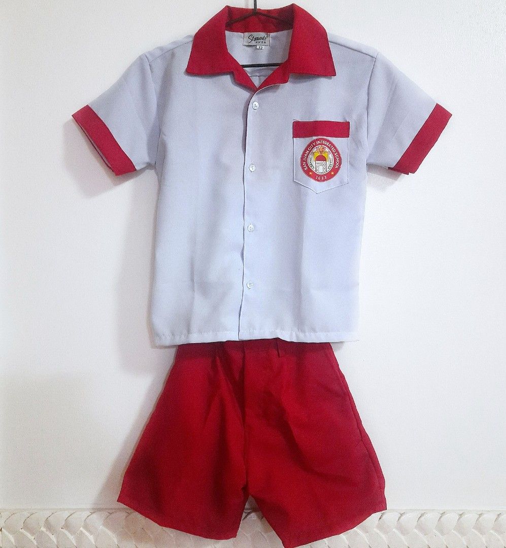 San juan city school uniform (Category: Babies & Kids Fashion) located in San Juan City. Submitted by mace_1008 (Listing ID 1371674227, Image 2). Description: Official seller of San Juan City school uniform -We can supply in big quantities -available in all sizes -can be sold with or without patches *patches can also be bought individually* Can do shipping, meetup, or drop by our store in front of Puregold Agora beside Villarica Pawnshop/Canada H