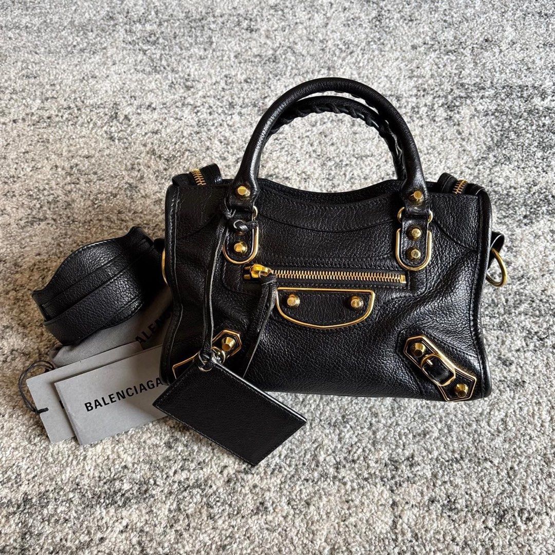 VGC Balenciaga Mini City Edge black GHW 2020 with db booklet tag