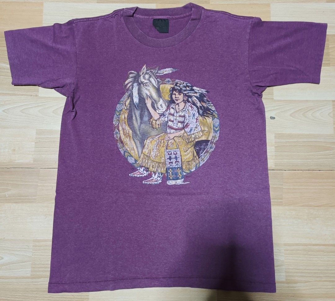 Vintage indian tribe shirts 90s (Category: Tshirts & Polo Shirts ) located in Talavera. Submitted by rewindmyclothes (Listing ID 1371696652, Image 1). Description: like new vintage tag single stitched all the way measurement: L27 W20.5 Dm for offer.