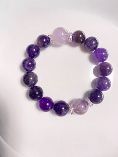 [割價出]11mm+烏拉圭紫水晶 配 薰衣草紫水晶.玻利維亞紫水晶64239925423107110