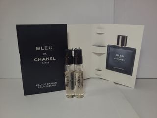 包郵 – 2 支 $54- , 12 支  $300- Chanel Bleu edp 男士 香水版   旅行裝  迷你裝  試用裝  sample64224723639171110