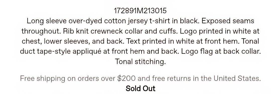ACOLDWALL (Category: Shirts) located in Singapore. Submitted by noahark (Listing ID 1371815881, Image 4). Description: long sleeve tee with labels outside like inside worn out. very eye-catching tee. fits oversized slightly loose fitting very nice condition seldom worn..