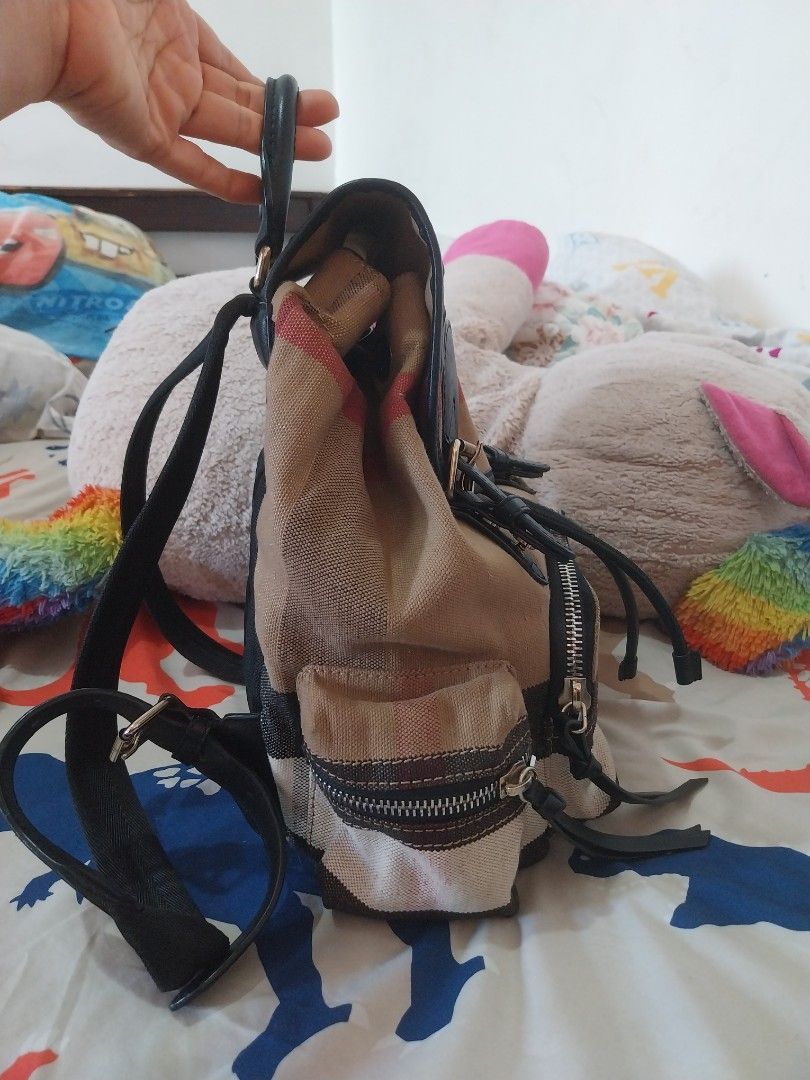 BB Cotton Canvass Leather Backpack (Category: Backpacks) located in Quezon City. Submitted by jonvee2000 (Listing ID 1371774694, Image 3). Description: My Preloved bag sign of usage as seen at string small in size.