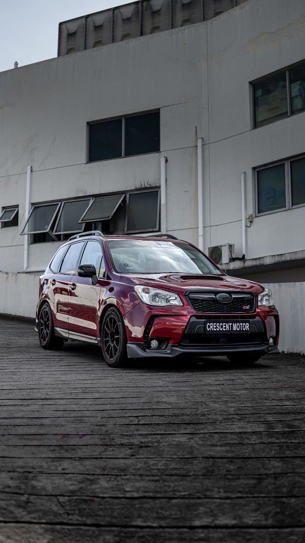 Loud sporty modded suv CHEAPEST SUBARU FORESTER XT MALAYSIA USAGE P-PLATE WELCOMED (Category: Car Rental) located in Singapore. Submitted by crescentmotor (Listing ID 1371742841, Image 1). Description: 🔥 Subaru Forester 2.0XT🔥 🚙 Loud & Bassy Exhaust Sport Rims Interior Done Up Android Player Blow Off Valve After Market Air Intake Brembo BBK Sunroof Vented Bonnet Wear and Tear Done Up 💵 Rates : Weekday : $120/day Mon - Thur Weekday Min 2 days 