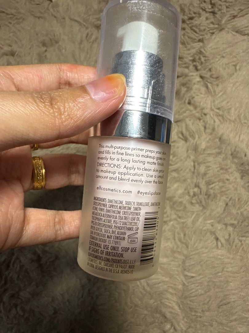 Elf Poreless Primer (Category: Makeup) located in Puchong. Submitted by farahjazz (Listing ID 1371786685, Image 3). Description: - around 5-8 pumps left .