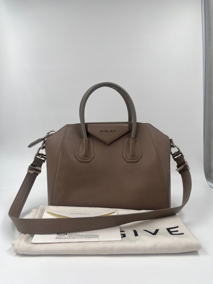 Givenchy Etoupe Antigona (Category: Luxury Bags & Wallets) located in Manila. Submitted by patrickmaningas (Listing ID 1371855269, Image 1). Description: Comes with Dustbag Guaranteed Authentic, Open for Meetup :).