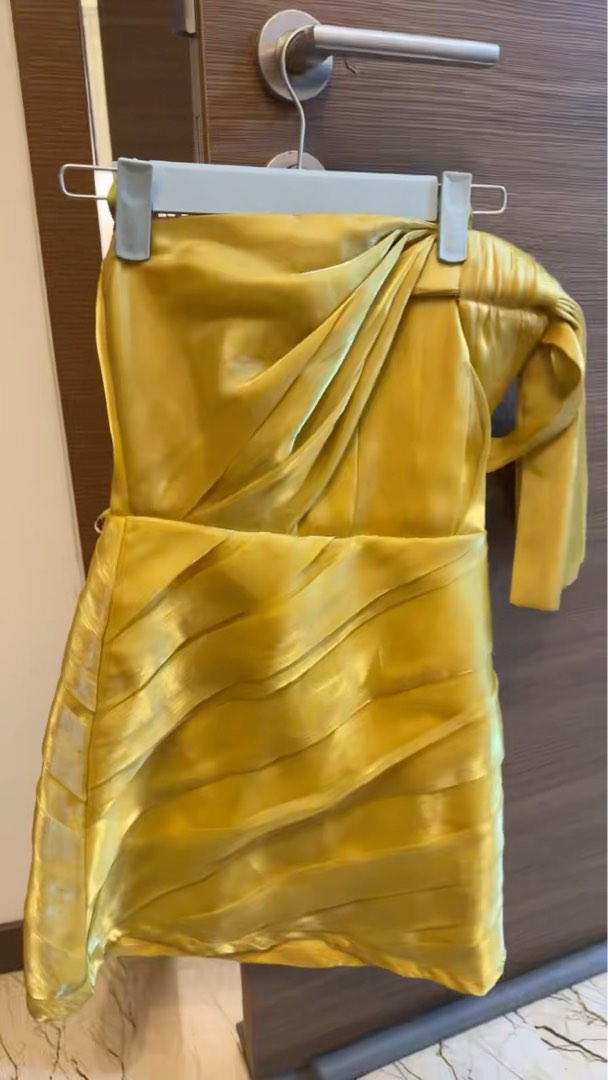 Dull Gold Strapless Dress