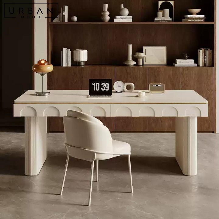 GOZI Modern Sintered Stone Study Table, Furniture & Home Living ...