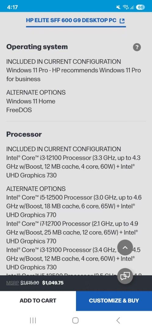 HP desktop PC63204759874049113