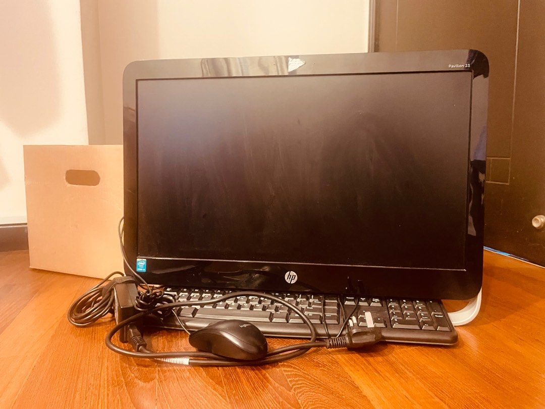 HP Pavilion 23 (desktop) (Category: Desktops) located in Singapore. Submitted by 20angels (Listing ID 1371762860, Image 1). Description: CPU is integrated in monitor. PC is not working and needs to be formatted. Keyboard & mouse included. Suggest to bring along huge bag (eg IKEA) if you plan to transport via MRT..