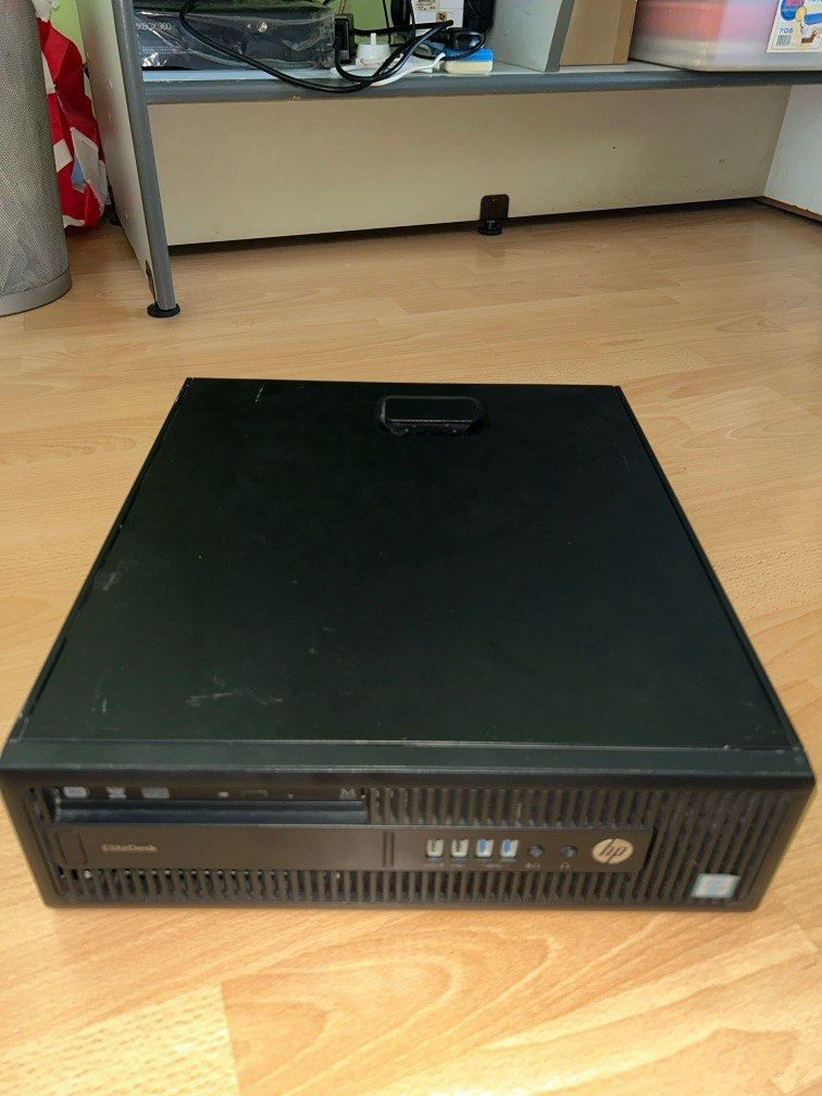 HP SFF PC (Category: Desktops) located in Singapore. Submitted by scizzorz (Listing ID 1371846898, Image 1). Description: Elitedeak 800 G2 CPU: intel i5 6500 DDR4 RAM: 2x4GB Storage: 500GB HDD Comes with PSU cable and VGA cable Willing to Negotiate .