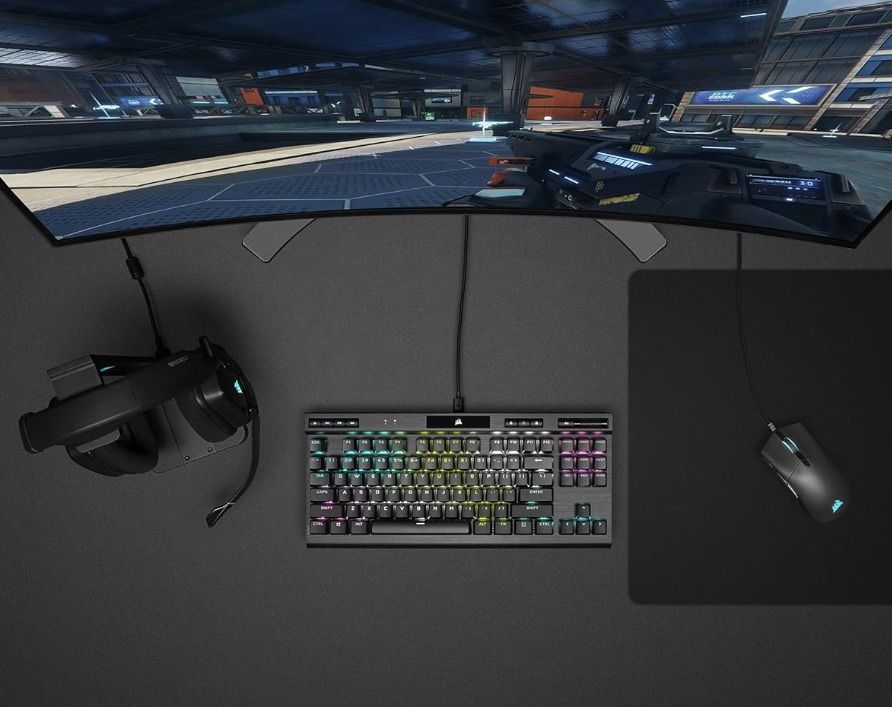 JE-CORSAIR CS-CH-9119014-NA K70 RGB TKL Mechanical Gaming Keyboard, Cherry MX Speed Black (Category: Computer Keyboard) located in Singapore. Submitted by cashconverterssg_jeamk (Listing ID 1371776853, Image 2). Description: JURONG EAST CASH CONVERTERS MESSAGE US FOR THE AVAILABILITY OF THE ITEM SKU: 9800000529909 YOU CAN BUY THIS ONLINE, COPY THE LINK BELOW: https://cashconverters.sg/collections/jurong-east-1/products/gaming-keyboard-corsair-922