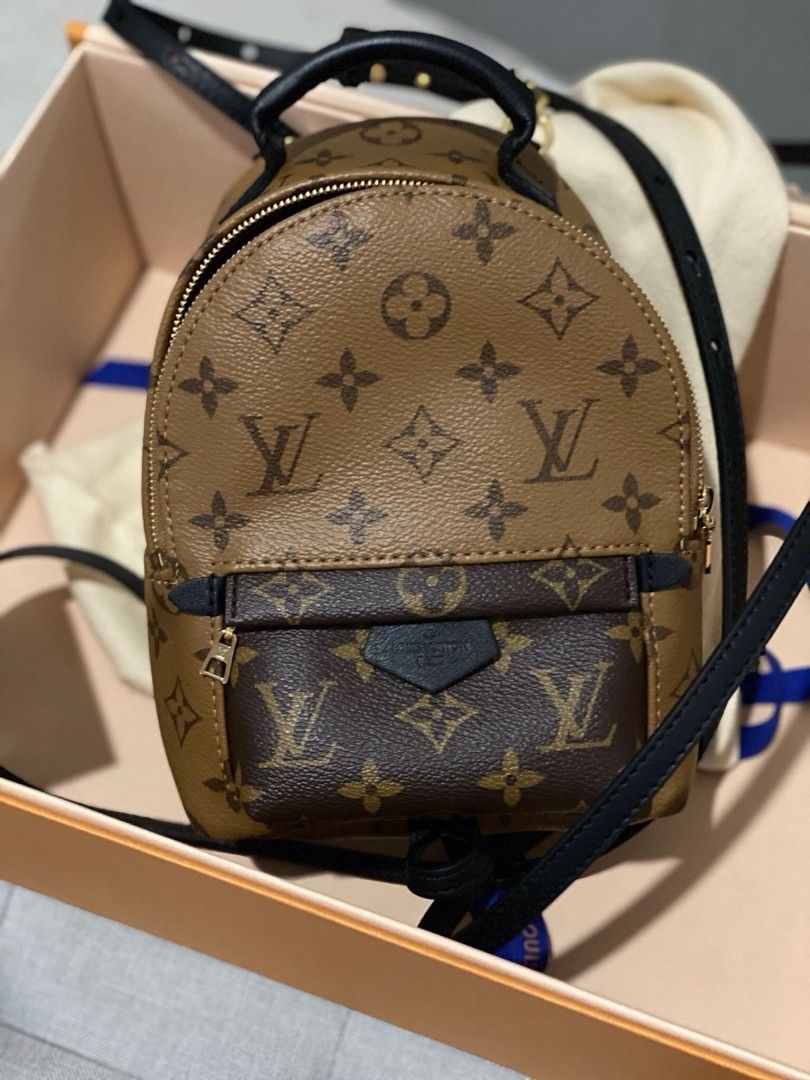 LOUIS VUITTON Palm Spring Mini Monogram Reverse (2021) (Category: Luxury Bags & Wallets) located in Quezon City. Submitted by gielyn2 (Listing ID 1366850495, Image 3). Description: LOUIS VUITTON Palm Spring Mini The Palm Spring Mini gives a Fresh twist to the backpack, transforming a utilitarian staple into an on-point city bag. An essential accessory for sporty urban nomads, this charming model is crafted from reverse Monogram canvas with soft l