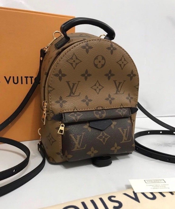 LOUIS VUITTON Palm Spring Mini Monogram Reverse (2021) (Category: Luxury Bags & Wallets) located in Quezon City. Submitted by gielyn2 (Listing ID 1366850495, Image 2). Description: LOUIS VUITTON Palm Spring Mini The Palm Spring Mini gives a Fresh twist to the backpack, transforming a utilitarian staple into an on-point city bag. An essential accessory for sporty urban nomads, this charming model is crafted from reverse Monogram canvas with soft l