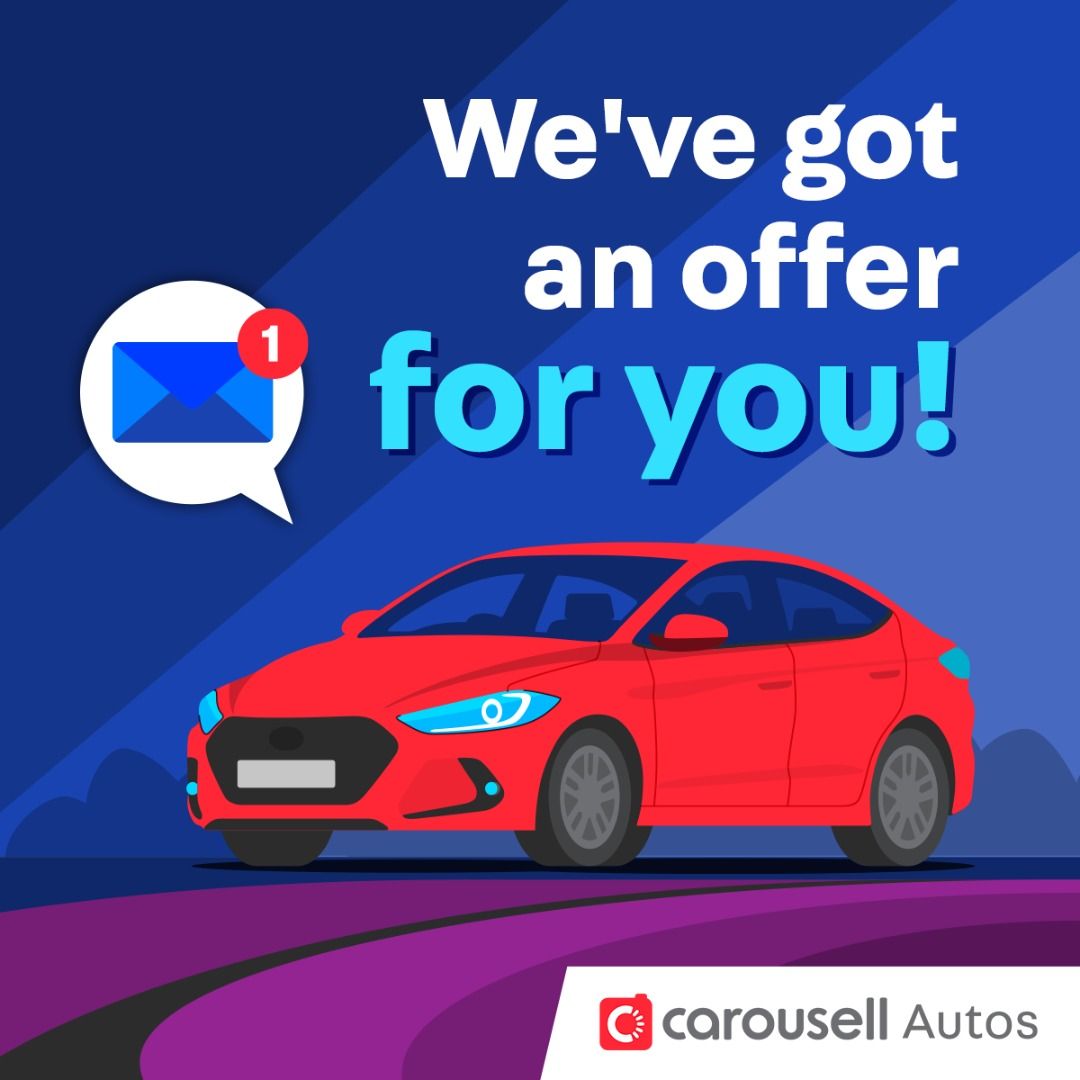 Want an irresistible offer on your car? (Category: Announcements) located in Singapore. Submitted by carousell.autos (Listing ID 1371828686, Image 1). Description: Have you been considering to change your car? Let us give you a quote on your current car to help you with that decision. Carousell Autos is backed with 500+ trusted dealers who are waiting to bid for your car. We can give you the highest quote from them in just 24 hours! All you have 