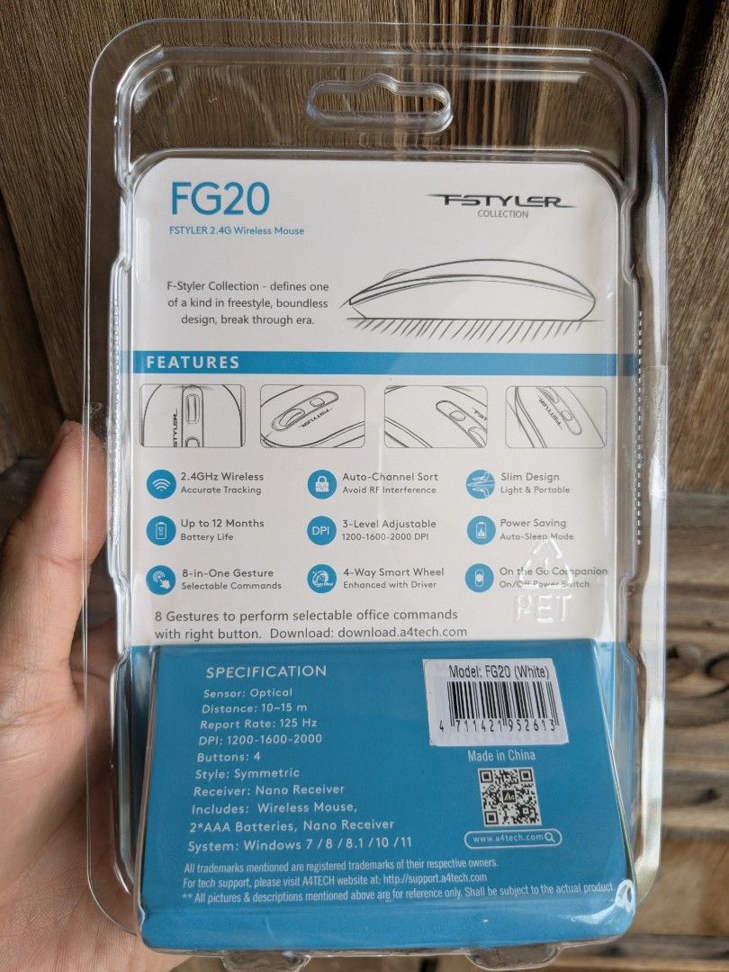 Mouse Wireless A4TECH (Category: Mouse & Mousepads) located in Quezon City. Submitted by joewack (Listing ID 1371802489, Image 2). Description: A4TECH Wireless Mouse original brand new sealed loc Quezon City shipping Lalamove cod/Gcash/Maya.