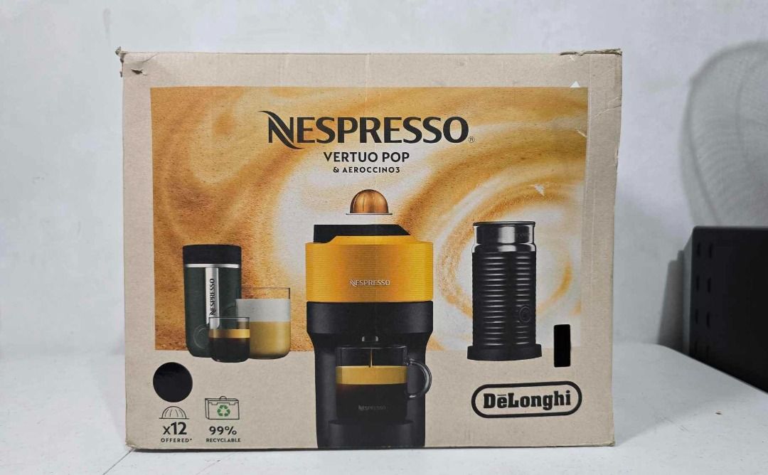 Nespresso Vertuo Pop (Category: Coffee Machines & Makers) located in Rizal. Submitted by joan5505 (Listing ID 1371756706, Image 1). Description: Nespresso Vertuo Pop Australian mall pull out Used as display unit Inclusion Box Manual Cup holder No issue 6.5k.