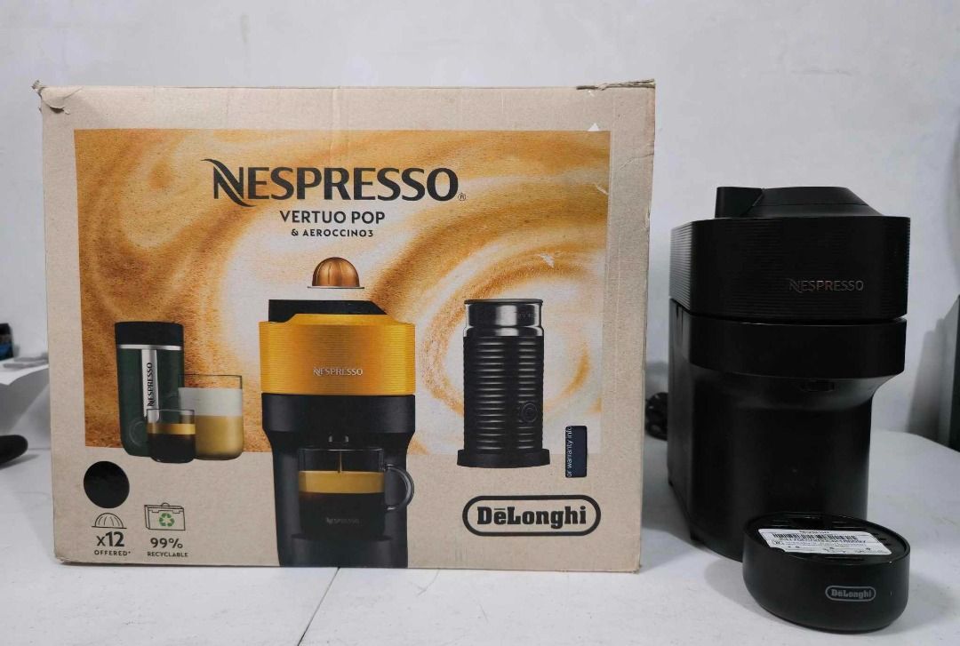 Nespresso Vertuo Pop (Category: Coffee Machines & Makers) located in Rizal. Submitted by joan5505 (Listing ID 1371756706, Image 2). Description: Nespresso Vertuo Pop Australian mall pull out Used as display unit Inclusion Box Manual Cup holder No issue 6.5k.