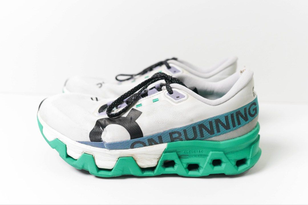 On Cloudmonster Hyper - US Men’s 8.5 (Category: Sneakers) located in Angeles City. Submitted by mkp125 (Listing ID 1371764221, Image 2). Description: - US Size 8.5M - White/Green - With replacement box - Used condition. As is where is, please check photos for condition. RFS: Decluttering - payment via gcash/bpi - sf c/o buyer at P70-90.