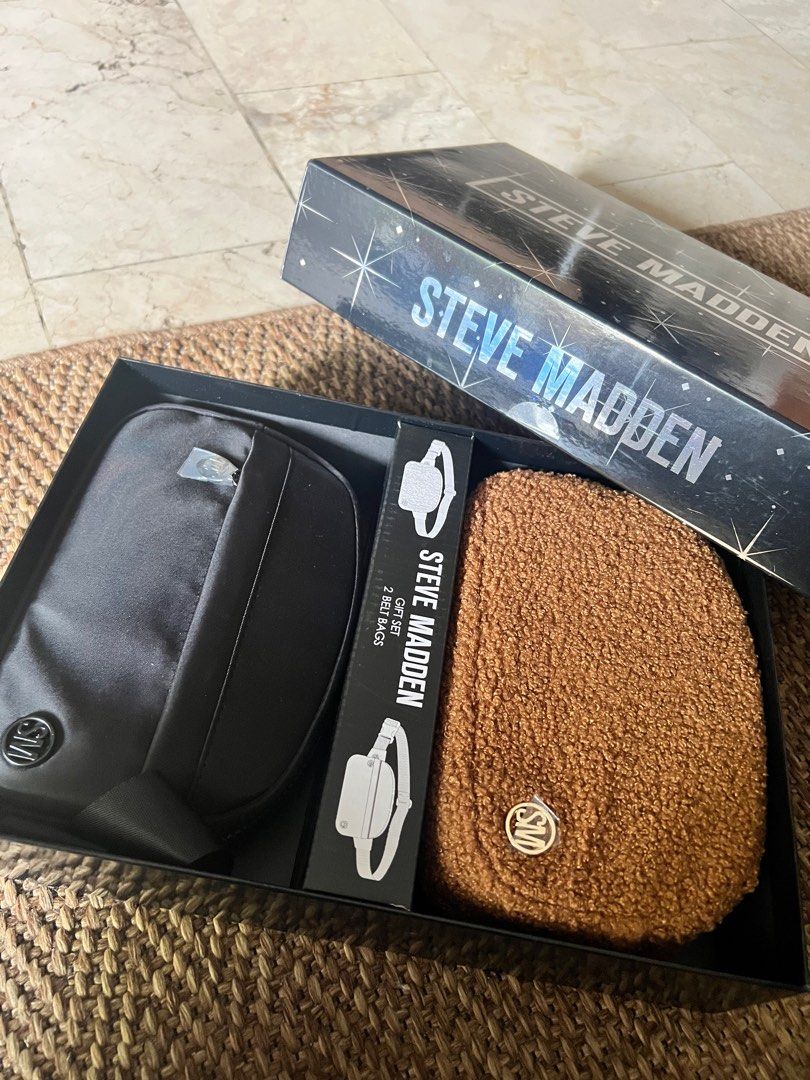 Steve Madden Gift Set 2 Belt Bags (Category: Purses & Pouches) located in Pasig City. Submitted by _aboutagal (Listing ID 1371758404, Image 2). Description: For sale: Steve Madden Gift Set 2 Belt 💼 Adjustable Brand new with Tag and Box On hand and ready to ship! ₱4,000 only Location: Rosario, Pasig.