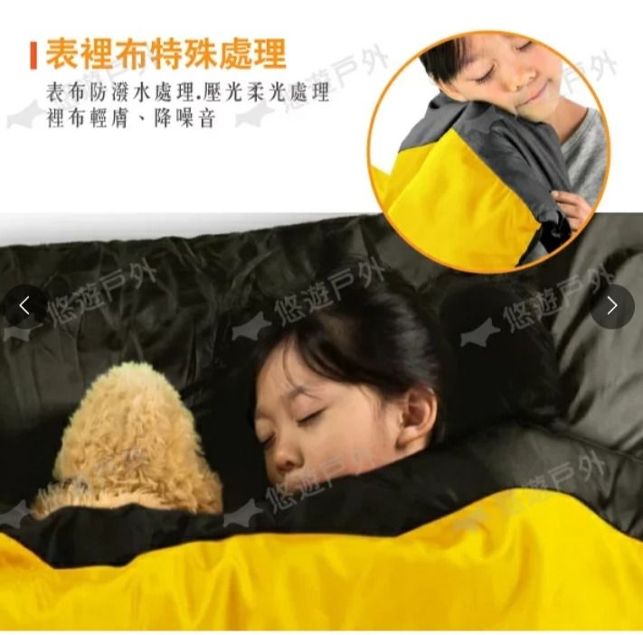 由 sadoncat (刊登 ID 1371893505，圖片 2) 提交，位於 嘉義市 (Chiayi City) 的 tomato 科技中空棉睡袋 8℃舒適 全開式睡袋 (類別：健行及露營)，說明：原價1290 品名：tomato科技中空棉睡袋 暖陽黃 型號：CS00216 展開尺寸：80x200cm 收納尺寸：19x19x39cm 材質：表/裡布-100%聚脂纖維 填充-100%聚脂纖維中空棉200g/㎡ 重量：1.2kg 溫標：舒適8度、最低3度、極限-10度 ◆ 表布具有防撥水功能，可有效防止水份滲透，保持睡袋乾爽。 ◆ 表布和裡布皆以壓光處理，觸感柔軟，使用時，降低摩擦的聲響。 ◆ 睡袋可用連接，變成雙人睡袋或親子睡袋以共眠。 ◆ 底部採用雙開拉鍊，氣溫高時，可將拉鍊打開，腳部可透氣。 ◆ 贈送高級收納袋。。