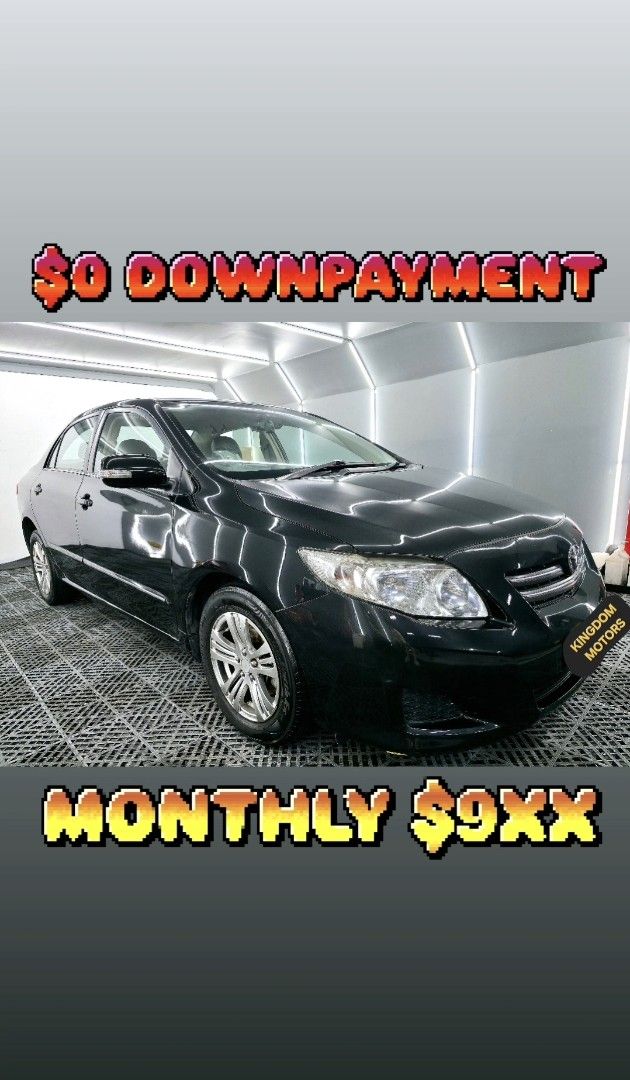 Toyota Corolla Altis 1.6 Classic (A) (Category: Used Cars) located in Singapore. Submitted by kingdom_motors (Listing ID 1368178688, Image 1). Description: 🔥 2010 Toyota Corolla Altis 1.6A Elegance 🔥 ⭐️ 2 Owner Unit ⭐️ Fully Refurbished Interior / Exterior ⭐️ As good as new! ⭐️ All wear and tear done up! ⭐️ Pioneer Media Player w Bluetooth ⭐️ Yokohama Tyres ⭐️ Front & Back dashcam ⭐️ Reverse Camera ⭐️ Leather seats 💰 $0 Downpayment Monthly $9X