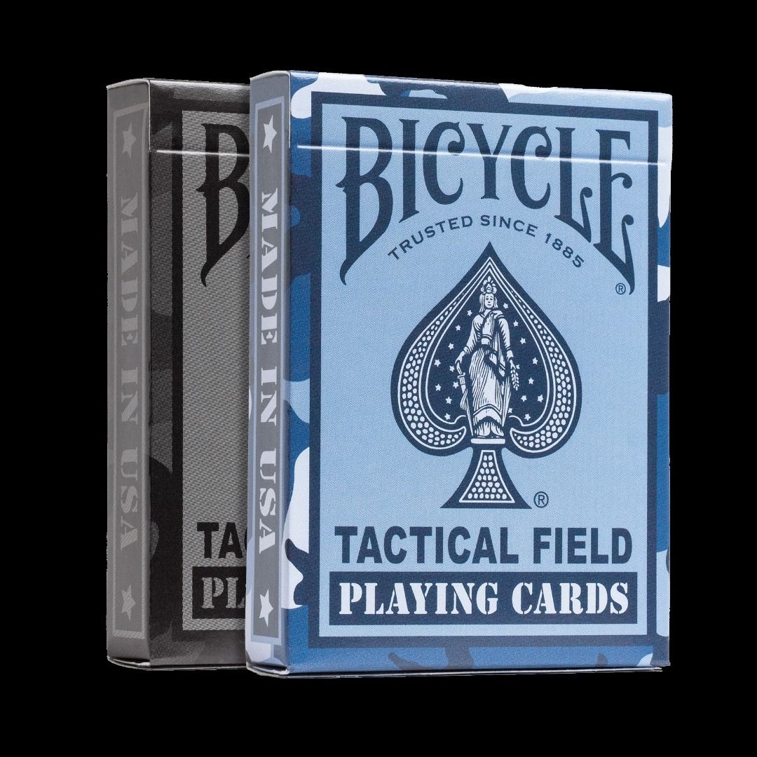 Bicycle Tactical Field Playing Cards (Category: Board Games & Puzzles) located in Quezon City. Submitted by vdecks (Listing ID 1366953726, Image 3). Description: Brand new / Sealed Made in the USA Navy Blue = P550 Black = P550 Desert Brown = P500 Jungle Green = P500 .