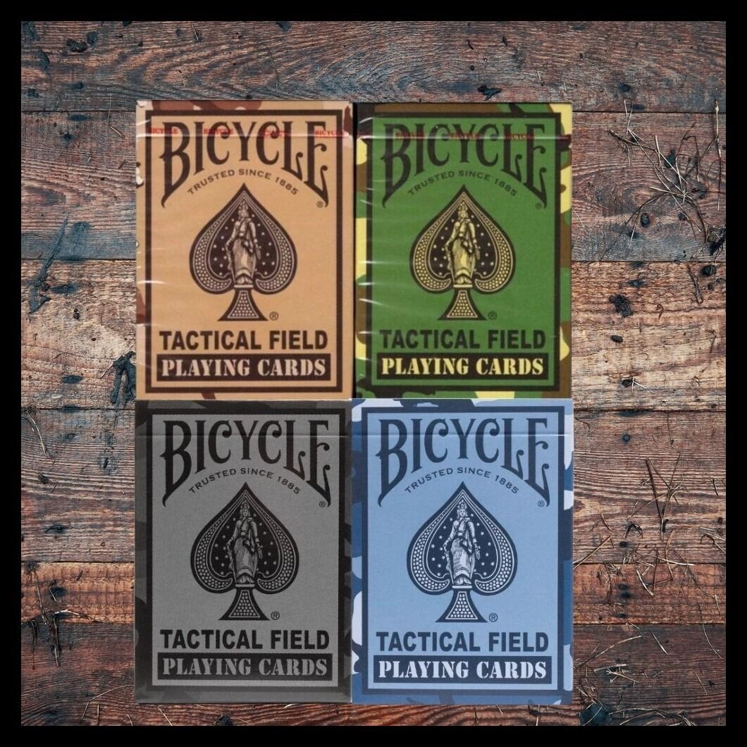 Bicycle Tactical Field Playing Cards (Category: Board Games & Puzzles) located in Quezon City. Submitted by vdecks (Listing ID 1366953726, Image 1). Description: Brand new / Sealed Made in the USA Navy Blue = P550 Black = P550 Desert Brown = P500 Jungle Green = P500 .