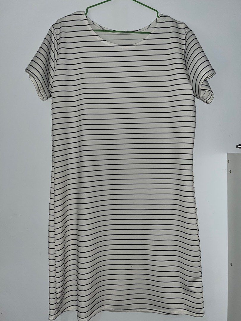 Black & White Stripes Dress (Large) (Category: Dresses) located in Bacoor. Submitted by farisseth (Listing ID 1367090033, Image 1). Description: 👗 Black & White Stripes (above-the-knee) Dress (Large) - lightly used. not worn recently but well taken care of - no flaws or discoloration MOP: gcash/maya.