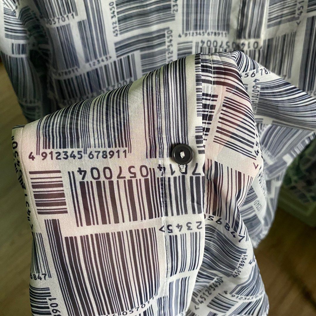 black and white barcode top see through (Category: Longsleeves) located in Manila. Submitted by grimerx (Listing ID 1366942412, Image 3). Description: .