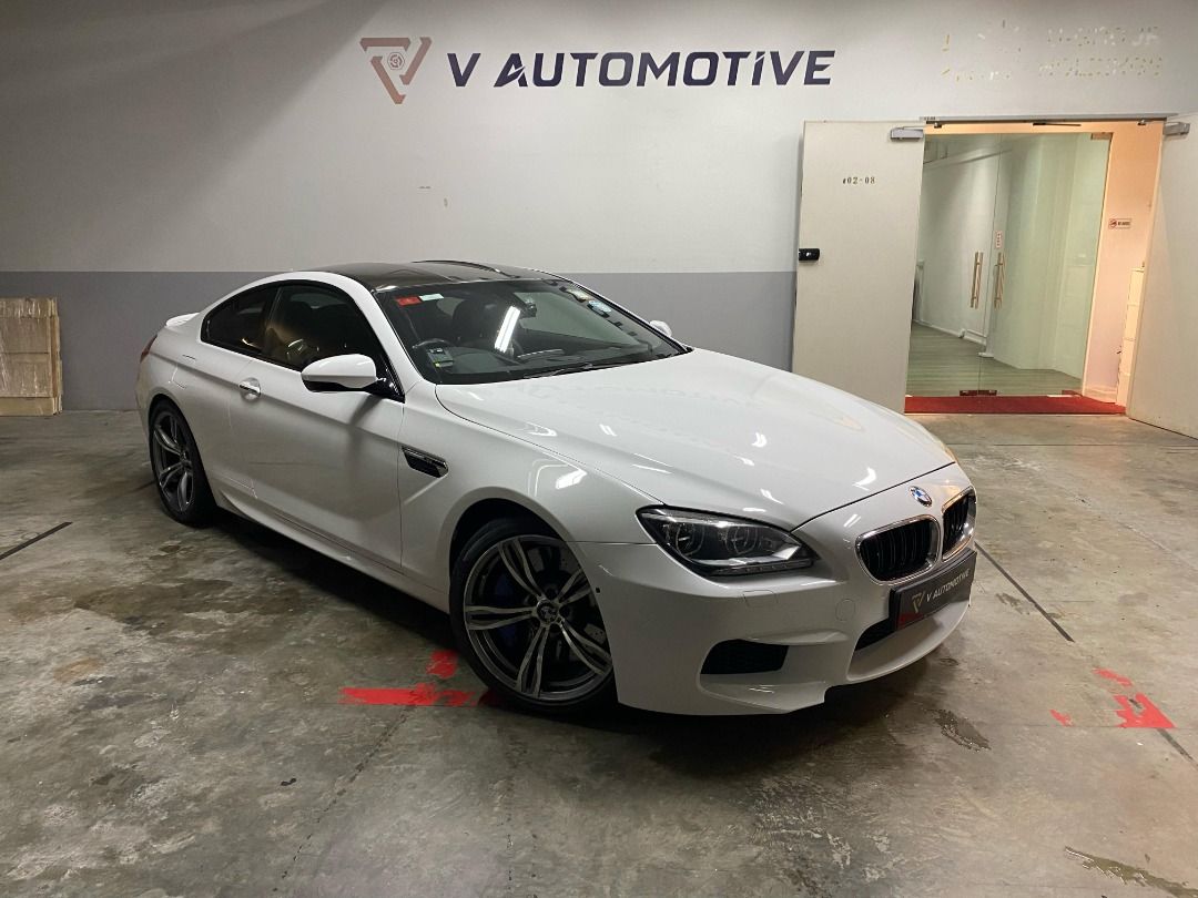 BMW 6 Series Coupe M6 Auto (Category: Used Cars) located in Singapore. Submitted by angmohcardealer (Listing ID 1367044030, Image 1). Description: 𝐁𝐌𝐖 𝐌𝟔 𝐂𝐨𝐮𝐩𝐞 (𝟐𝟎𝟏𝟑) Price: $178,800 | Depre: $22,350 /yr COE left: 7yrs 11mth | Reg: 26-Apr-2013 Owners: 3 | Mileage: 81k km ✅ZERO driveaway / Full Loan Available ($𝟐𝟖𝟎𝟎+/𝐦𝐨𝐧𝐭𝐡) ✅Low Interest / Bank Loan Available, 30% downpayment ($𝟏𝟖𝟎𝟎+/𝐦𝐨𝐧𝐭𝐡) ✅All our cars are FULLY d