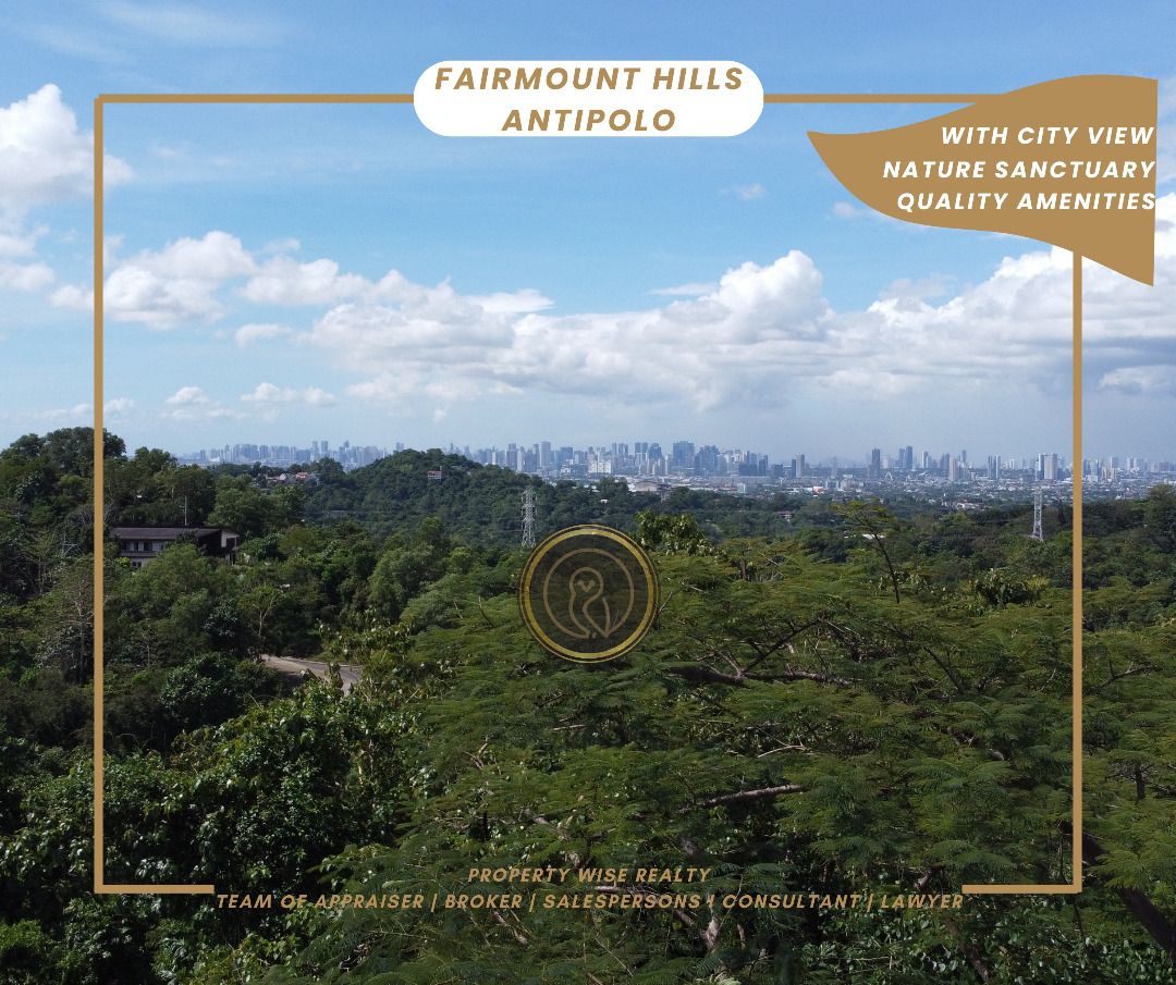 Resale with City View | Fairmount Hills (Category: Lot) located in Taguig. Submitted by tanyapropertywise (Listing ID 1366965637, Image 2). Description: Lot specifications: ✅859sqm ✅Facing West | City View ✅Upslope ✅18Kpsqm only Why Fairmount Hills? *Forbes Park of the East and Hidden Gem of Antipolo *Low-Density and Exclusive Community *Scenic and Naturesque (Forest-like Landscape) *Quality facilities & a forest park *Close to schools, malls and