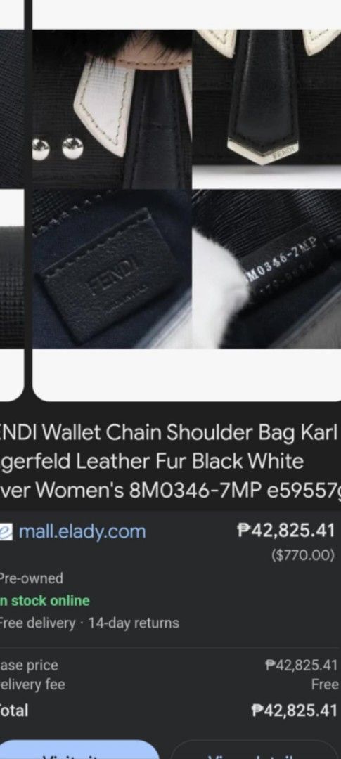 fendi karlito (Category: Luxury Bags & Wallets) located in Lemery. Submitted by venus23 (Listing ID 1366923255, Image 2). Description: authentic.