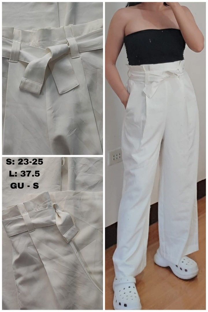 GU / UNIQLO WHITE TROUSER (Category: Other Bottoms) located in Vigan. Submitted by Ellexea (Listing ID 1367076381, Image 1). Description: available ❤️ GU, hq! (=♡ ᆺ ♡=) 𐙚 SFC, LU 𐙚 for shipping 𐙚 no cancellation, no exchange, no refund once with invoice.