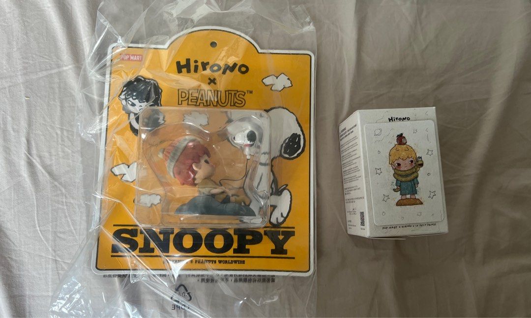 HIRONO SNOOPY & HIRONO SNAKE (Category: Designer & Blind Box Toys) located in Manila. Submitted by pokelover3925 (Listing ID 1366943753, Image 1). Description: snoopy 1:1 - 1500 snake sealed - 450.