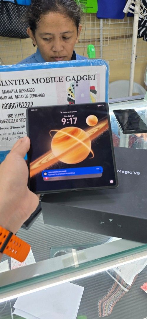 Honor Magic V3 12gb 512gb Openline (Category: Android Others) located in Quezon City. Submitted by samanthaga21954 (Listing ID 1367049481, Image 2). Description: Honor Magic V3 12gb 512gb Openline Good As New Onhand Stock Complete.
