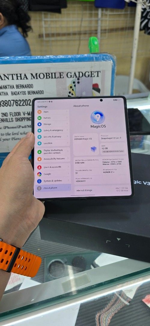 Honor Magic V3 12gb 512gb Openline (Category: Android Others) located in Quezon City. Submitted by samanthaga21954 (Listing ID 1367049481, Image 3). Description: Honor Magic V3 12gb 512gb Openline Good As New Onhand Stock Complete.
