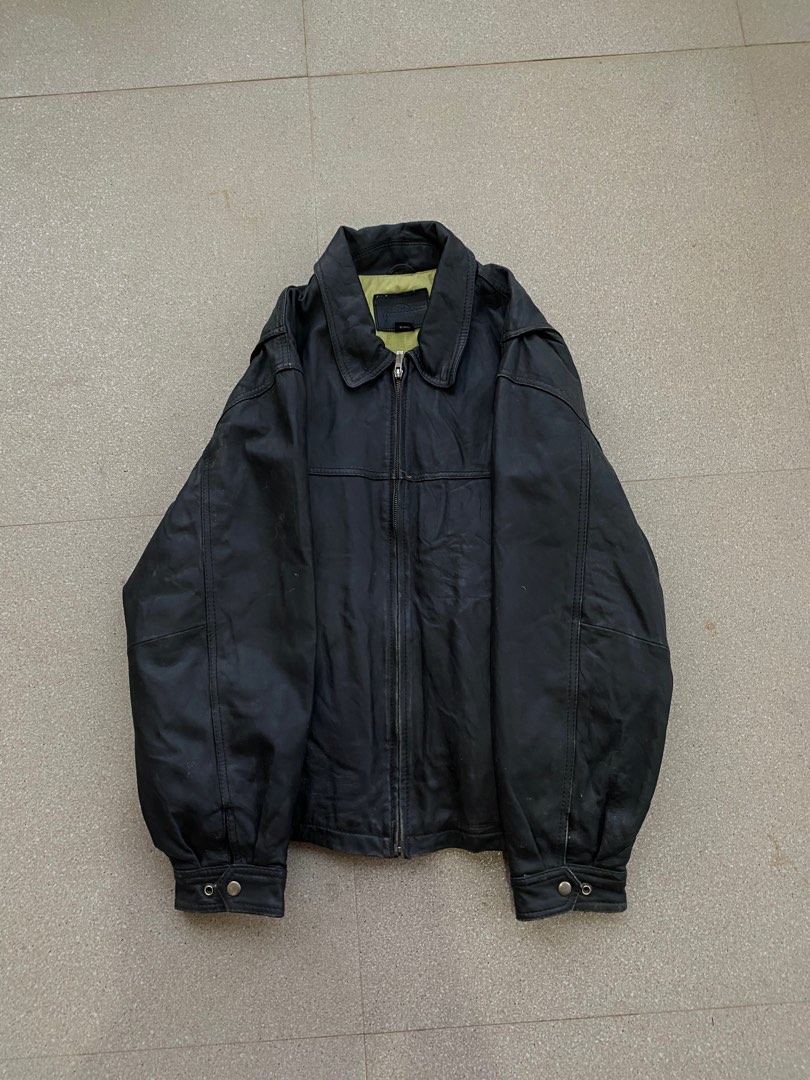 James Dean-Style Lamb Leather Jacket with Side Buckles