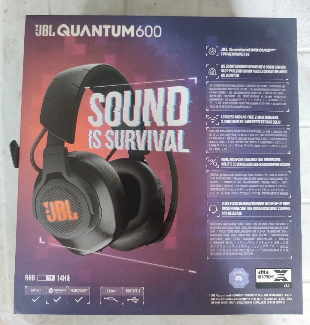 JBL Quantum 600 (Category: Headphones & Headsets) located in Pasay City. Submitted by greyy_00 (Listing ID 1366960396, Image 2). Description: new and sealed original price 8,999.