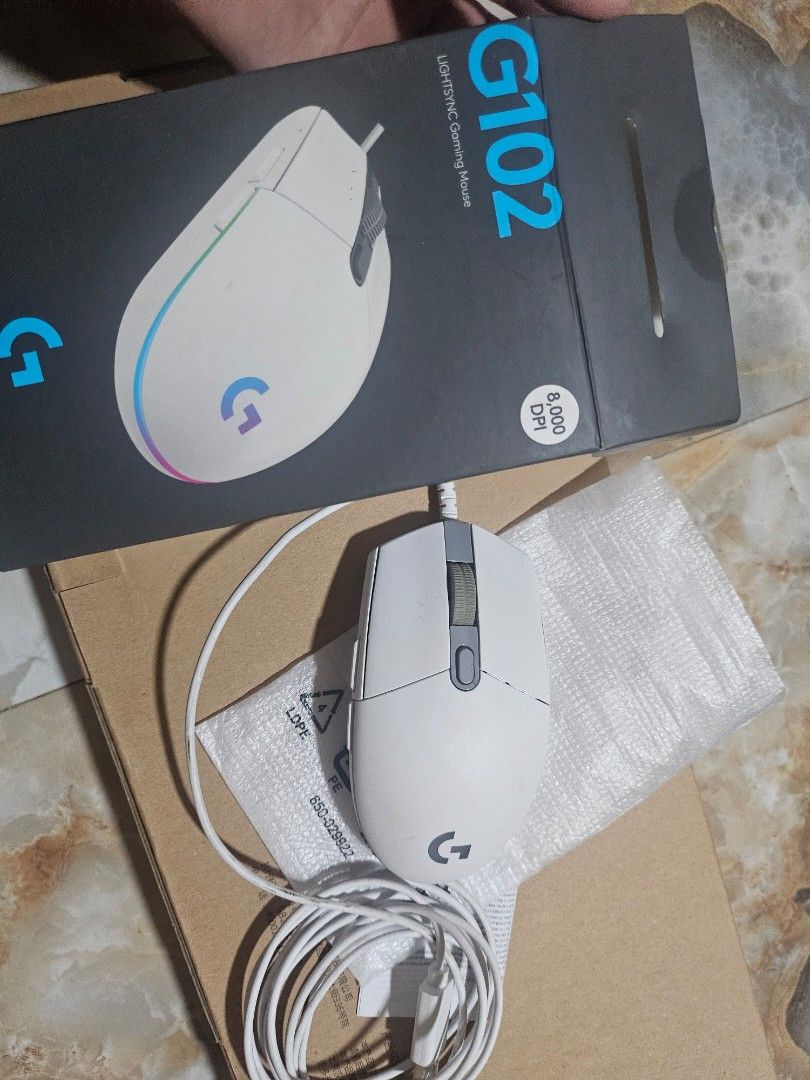 Logitech G102 Lightsync Mouse (Category: Mouse & Mousepads) located in Caloocan City. Submitted by aceaceyye (Listing ID 1366917576, Image 2). Description: Logitech G102 Lightsync Barely used item since I changed to G502 Still with box Location: Fairview/ North caloocan.