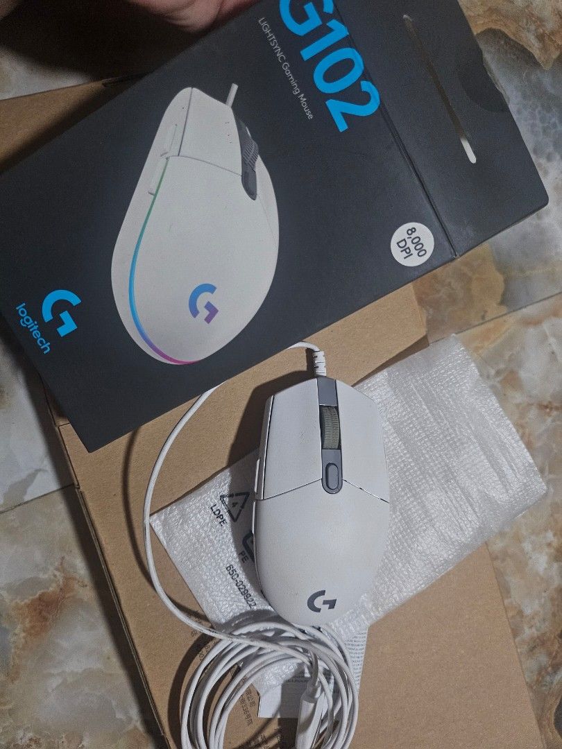 Logitech G102 Lightsync Mouse (Category: Mouse & Mousepads) located in Caloocan City. Submitted by aceaceyye (Listing ID 1366917576, Image 3). Description: Logitech G102 Lightsync Barely used item since I changed to G502 Still with box Location: Fairview/ North caloocan.