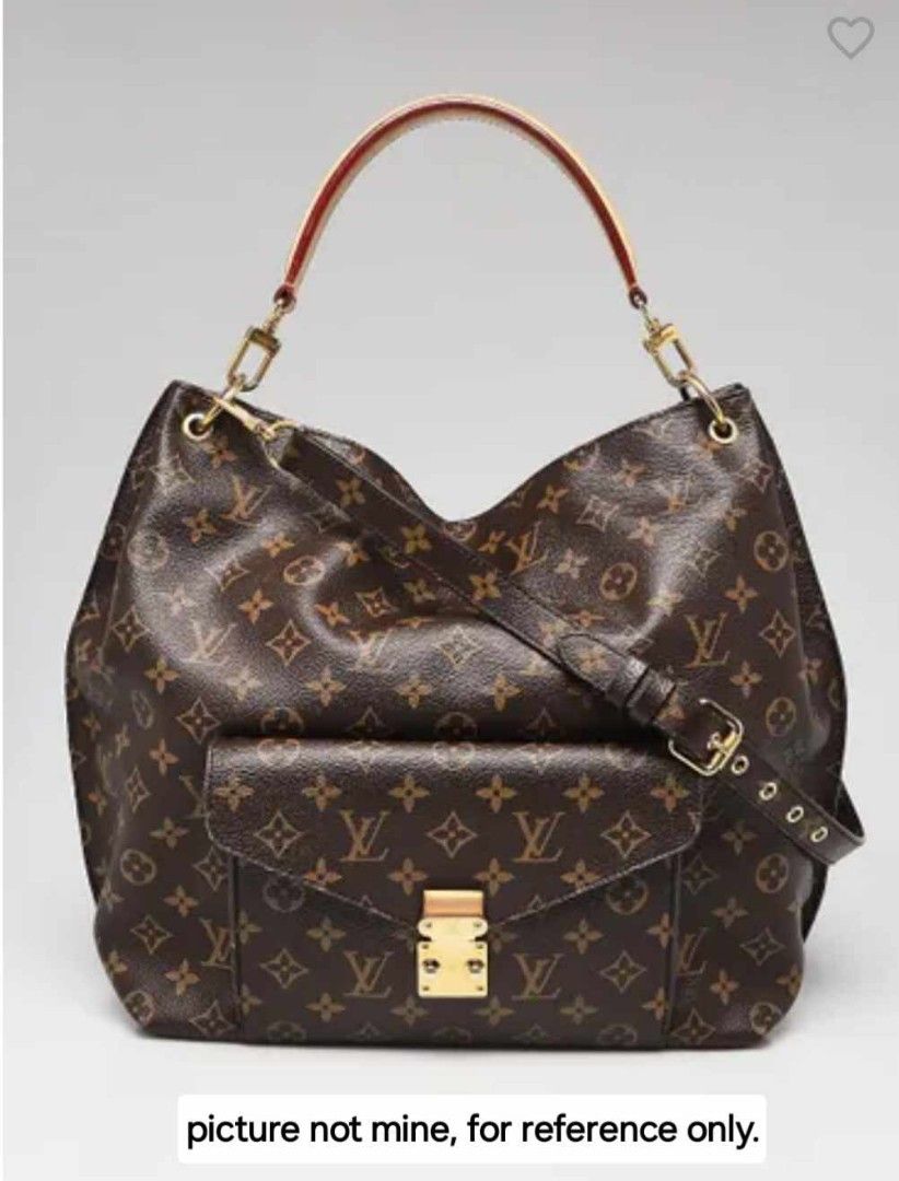 LV METIS HOBO BAG (Category: Luxury Bags & Wallets) located in Valenzuela. Submitted by one.touch (Listing ID 1367095839, Image 1). Description: LV METIS HOBO BAG Php 3,500 📌CODED (Searchable) 📌2 way Hobo Bag 📌Monogram body 📌Goldtoned Hardware 📌Gamosa Lining 📌Size 12x14x4.5 inches 📌Pristine condition (almost new) 🚫No COD 📌Payment First 📌Shipping fee shouldered by buyer. 📍Location: Valenzuela City 📌Courier: J&T, LBC, LALAMOVE.