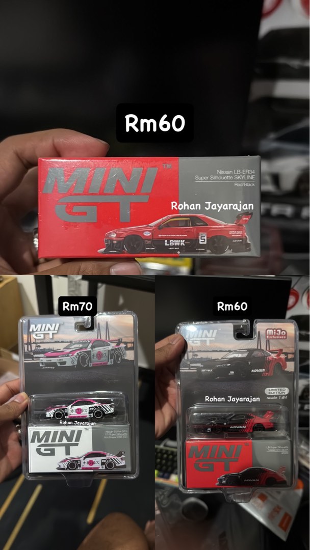 Mini Gt R34, S15 LBWK, Hobbies & Toys, Toys & Games on Carousell